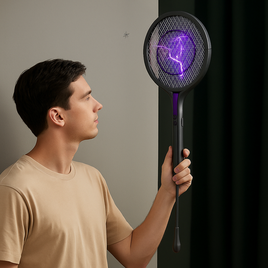 2 in 1 Elektrischer Mückenschläger & UV Lampe