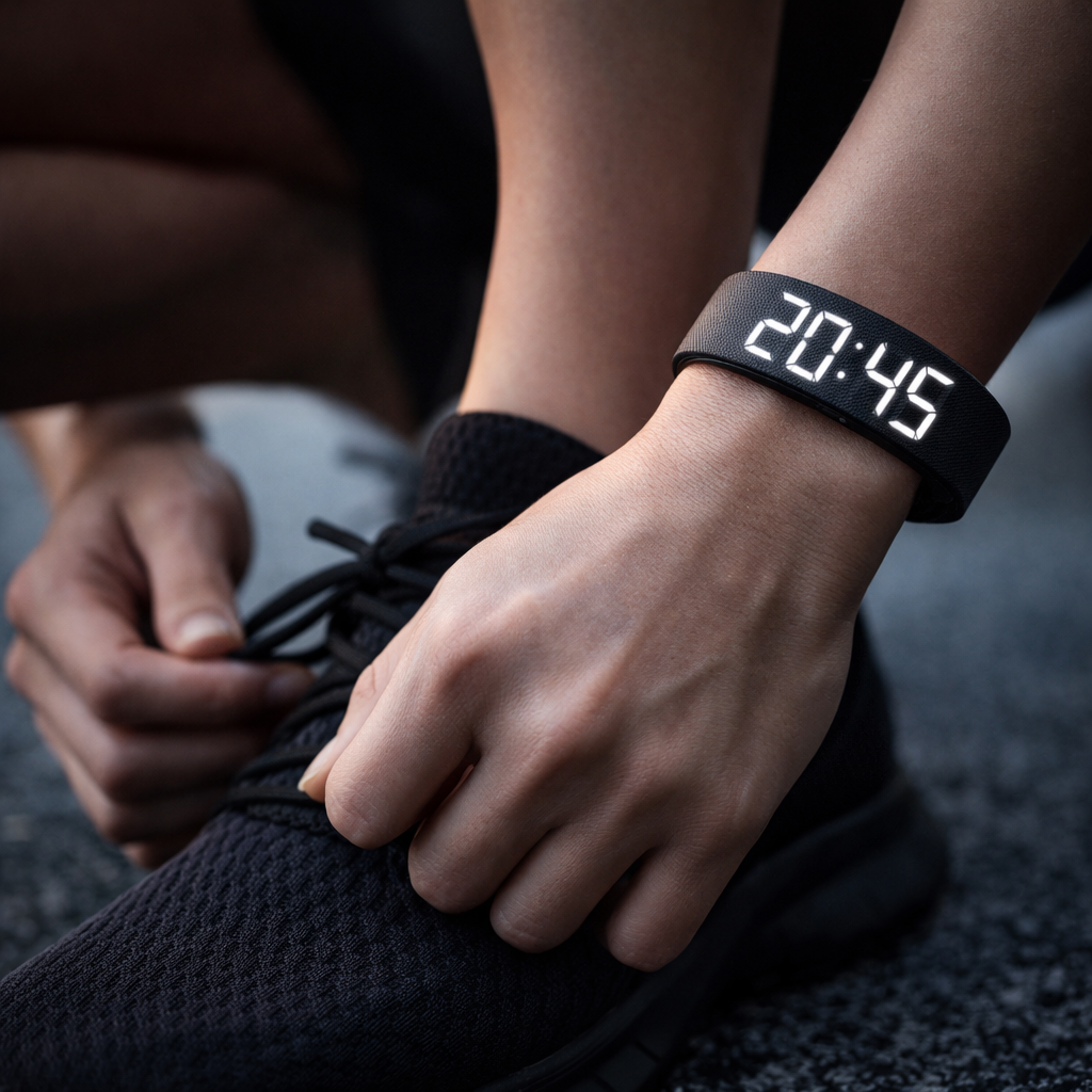 PulseBand – Digitale Fitness Uhr mit Schrittzähler, Kalorienzähler & Vibrationsalarm (Wasserdicht IP65)