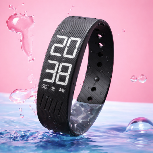 PulseBand – Digitale Fitness Uhr mit Schrittzähler, Kalorienzähler & Vibrationsalarm (Wasserdicht IP65)