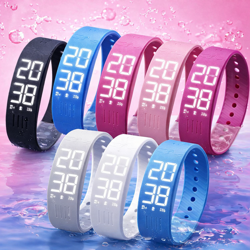 PulseBand – Digitale Fitness Uhr mit Schrittzähler, Kalorienzähler & Vibrationsalarm (Wasserdicht IP65)