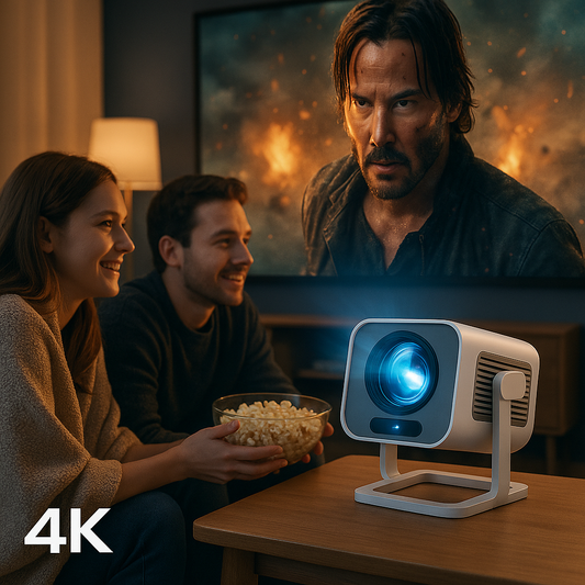 A&S Essential 4K Smart Projektor – WLAN & Bluetooth Heimkino Beamer
