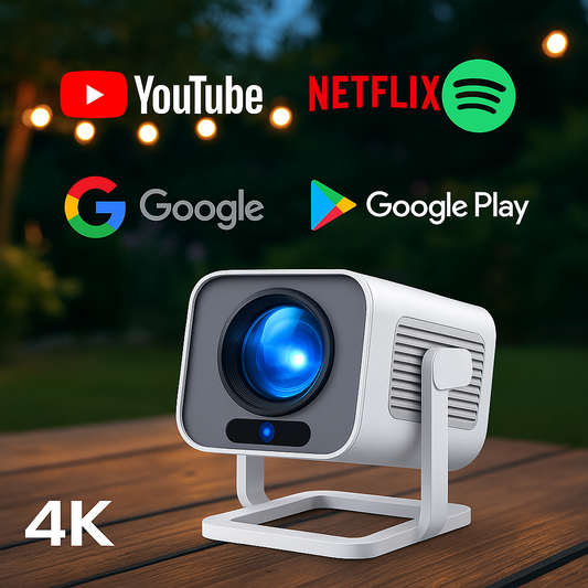 A&S Essential 4K Smart Projektor – WLAN & Bluetooth Heimkino Beamer