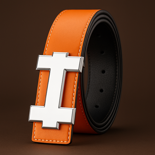 BELVANO Premium Leder Gürtel – Eleganter Herren Gürtel mit silberner Schnalle