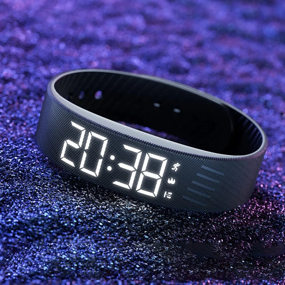 PulseBand – Digitale Fitness Uhr mit Schrittzähler, Kalorienzähler & Vibrationsalarm (Wasserdicht IP65)